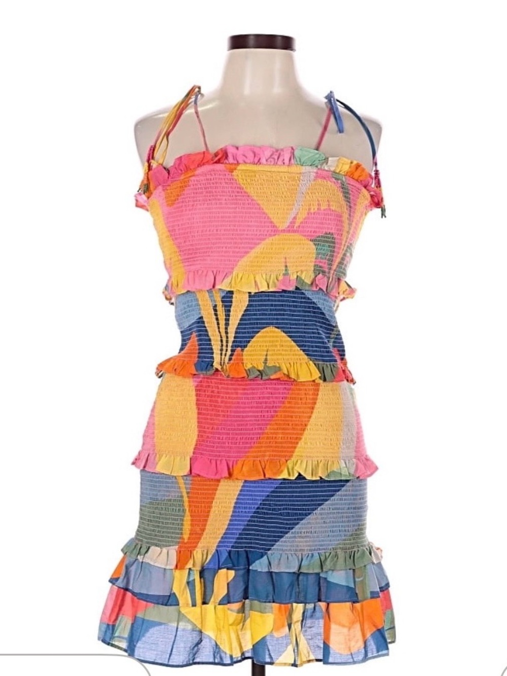 Farm Rio Smocked Tiered Dress